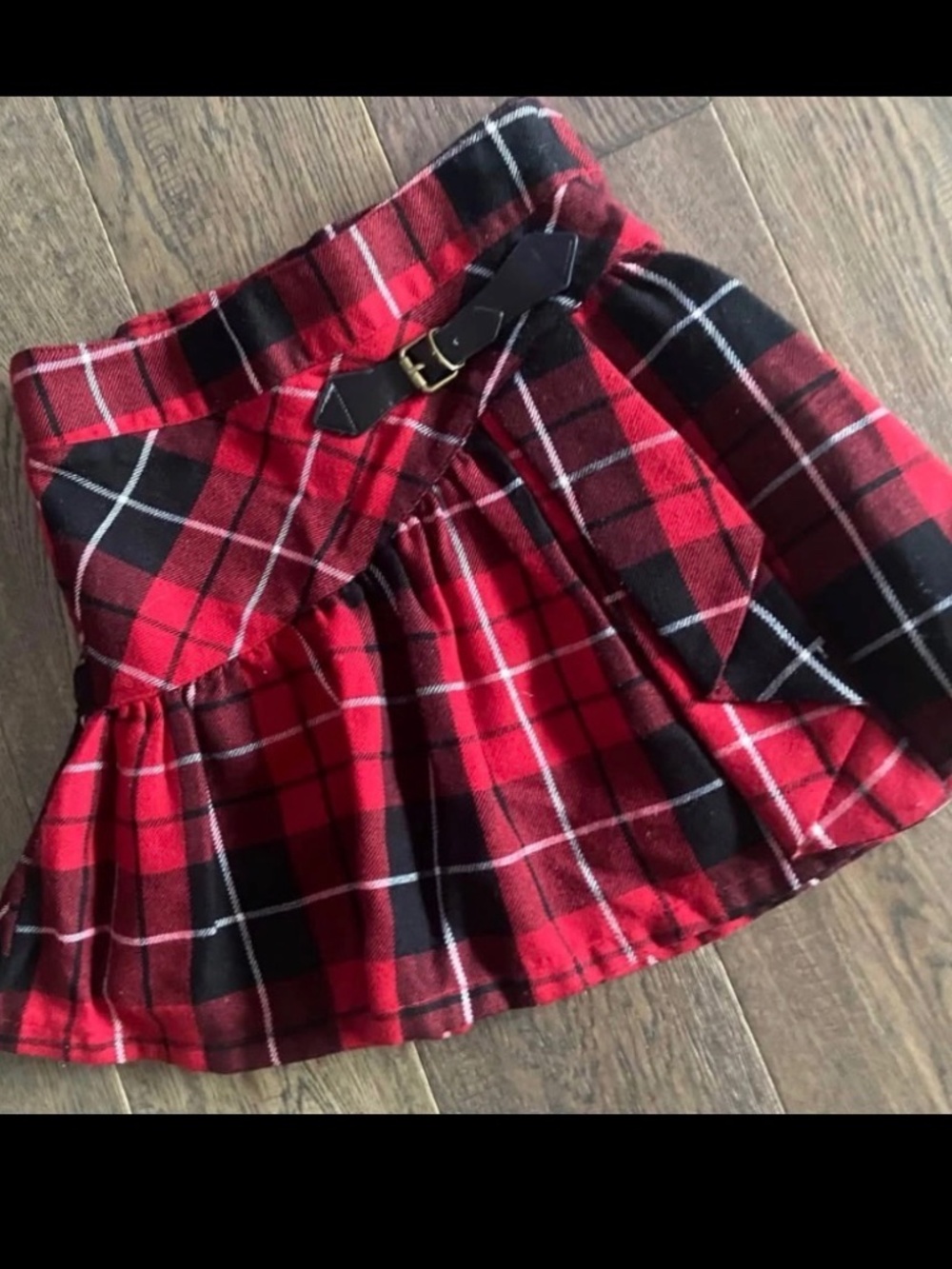 EUC The Children's Place Girls Plaid Holiday Skirt Kilt - Size 5